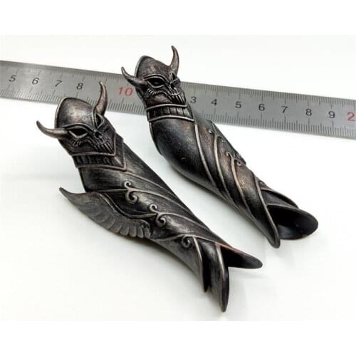 TBLeague 1/6th PL2020-173 C Knight Of Fire Black Version Leg Armor Models For Usual 12 inch Doll Soldier Collect
