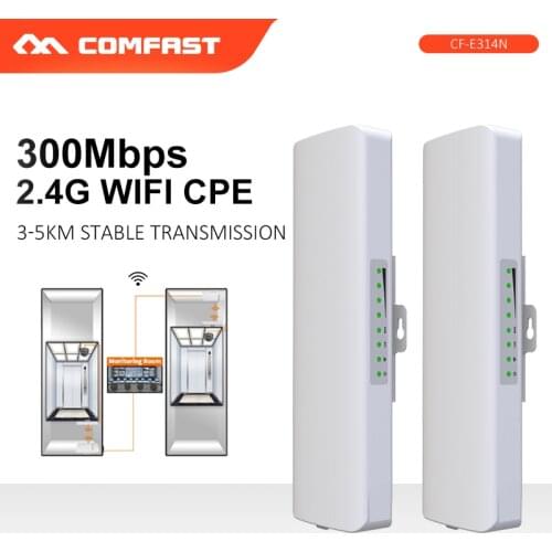 Comfast CF-E314N 300Mbps Outdoor WIFI Extender Siganl booster Amplifier 2.4G 14dBi High Gain Wifi antenna CPE bridge For IP Cam