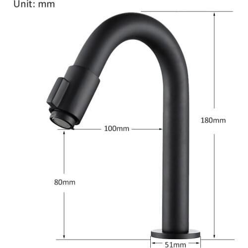 Vidric Vidric Matte Black Chrome Basin Faucet Single Cold Mixer Tap Crane Toilet Bathroom Faucet Tap Kitchen Mixer Torneira Banh