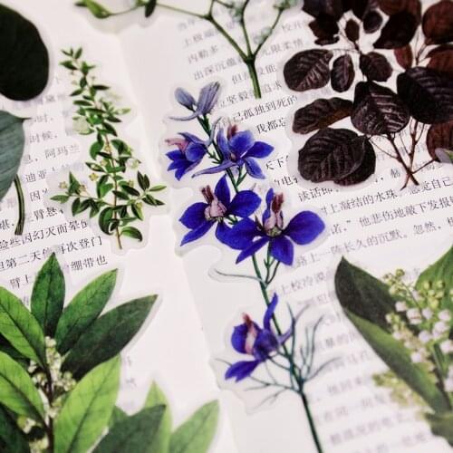 Vintage Flower Plant Illustration Sticker DIY Scrapbook Base Collage Diary Album Planner gift seal decoration sticker