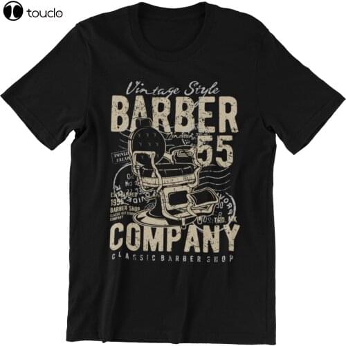 Vintage Style Barber Shop Chair T-Shirt Razor Shave Gentlemen Tshirt Tee