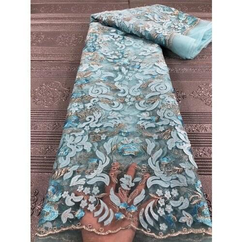 High-quality exquisite flower flat embroidery, French tulle lace, African lace fabric, suitable for ladies dresses