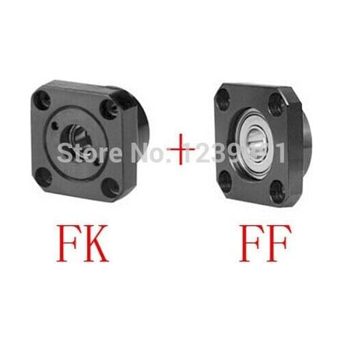 1pc FK15 Fixed end support + 1pc FF15 Floated end support for ball screw CNC