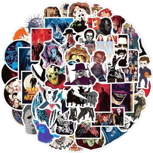 10/30/50pcs/pack Thriller Terror Ghosts Movie TV Show Graffiti Mixed Stickers For Draw-bar frame Cars Knapsack Skate Computers