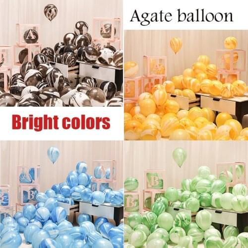 10pcs Agate Balloon 10inch 12inch Arrangement Activity Latex Aolor Net Red Simple Birthday Wedding Decoration