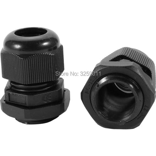 10PCS Cable Glands PG13.5 Black White Waterproof Adjustable Nylon Connectors Joints With Gaskets 6-12mm For Electrical Appliance