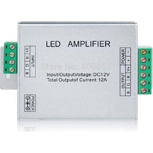 10pcs/lot LED RGB Amplifier 3 Circuit 12V 12A 144W Amplifier Controller For RGB LED Strip