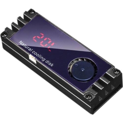 2 Pcs M2 Ssd Heat Sink Heat Sink Temperature Oled Digital Display M.2 2280 Nvme Ssd Solid State Drive Heat Sink