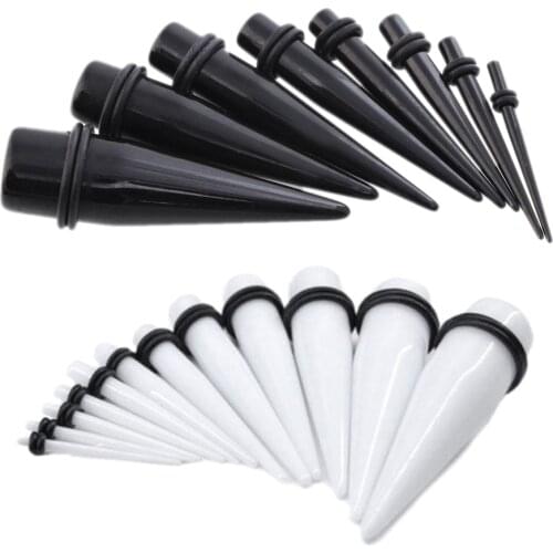 2Pcs Acrylic Ear Taper Plug Ear Stretcher Expander Gauge Earlets Piercings For Women Man Ear Plug Body Piercing Jewelry 1.6-16mm