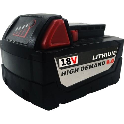 9.0Ah for Milwaukee M18 Replacement Battery 48-11-1850 48-11-1840 48-11-1852 Power Tools Extended Capacity Rechargeable Battery
