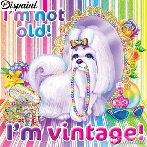 Dispaint Full Square/Round Drill 5D DIY Diamond Painting "Animal dog scenery" 3D Embroidery Cross Stitch 5D Home Decor A12474