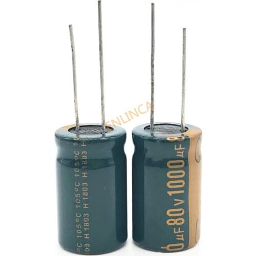 10-30pcs/lot 80V 1000UF 16*25mm Low ESR/Impedance high frequency aluminum electrolytic capacitor 1000uf80v 20