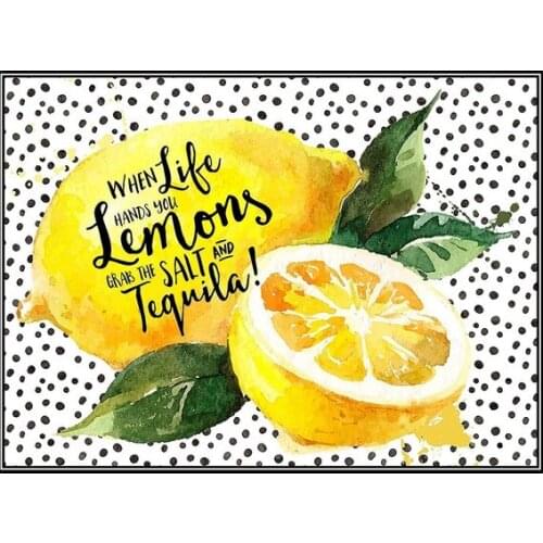 Be Happy When Life Hands You Lemons Tin Sign art wall decoration,vintage aluminum retro metal sign