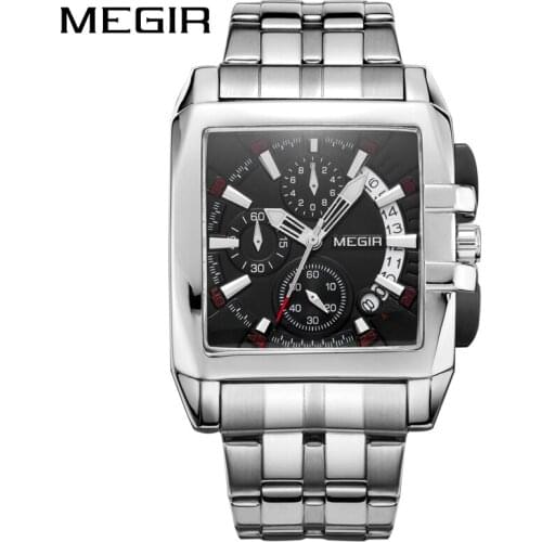 New Business Mens Quartz Watches Fashion Brand MEGIR Chronograph Wristwatch For Man Hot Hour For Male Waterproof Erkek Saat