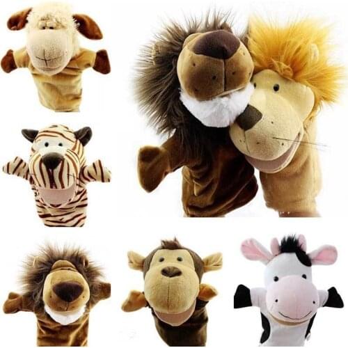Kid Puppets Animal Wildlife Hand Glove Puppet Soft Plush Puppets Kid Adorable Toy Puzzle Gift