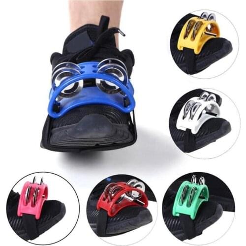 Elliptical Drum Companion Hand Foot Jingle Drum Children Musical Educational Tambourine Percussion Instruments For KTV Party