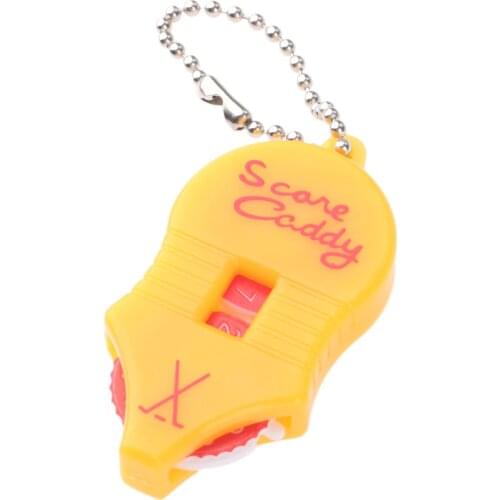 Golf Score Keeper Record 1 to 99 Two Dial Digits Counter Stroke Shot Putt with Mini Key Chain Golf Training Aids Plastic 1PC