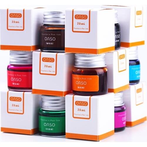 Creative Fountain Pen Bottle Ink 20ml OASO 1pc Portable Cute Kawaii Mini Pigment Color Ink Drawing Graffiti School Supplies