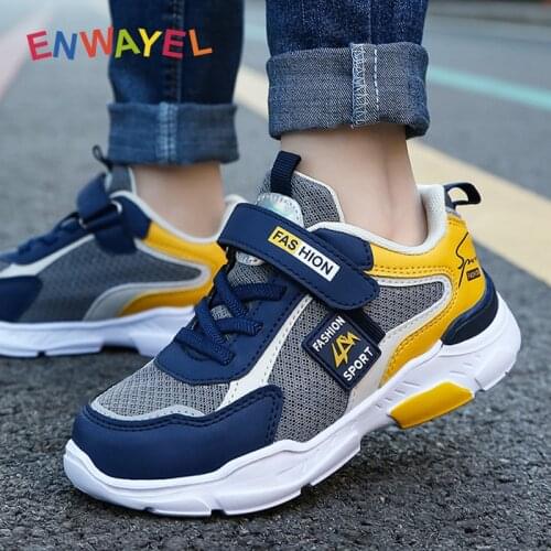 ENWAYEL 2021 sport running children boys Sneakers kids shoes for girls mesh Breathable Child Casual Students school footwear