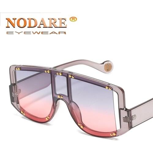 Hot Men And Women Hip Hop Trend Personality Sunglasses 2021 Rimless Lens Rice Nails Eyewear Oculos