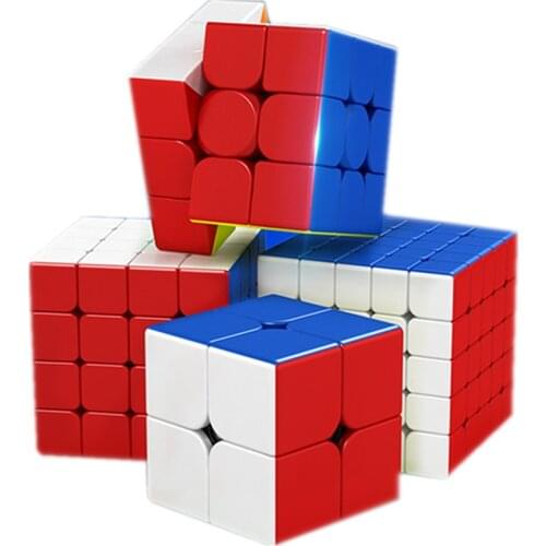 MoYu Meilong M Magnetic Magic Cube 2x2 3x3 4x4 5x5 4PCS Set Magneitc Speed Cube Educational Puzzle toys for kids