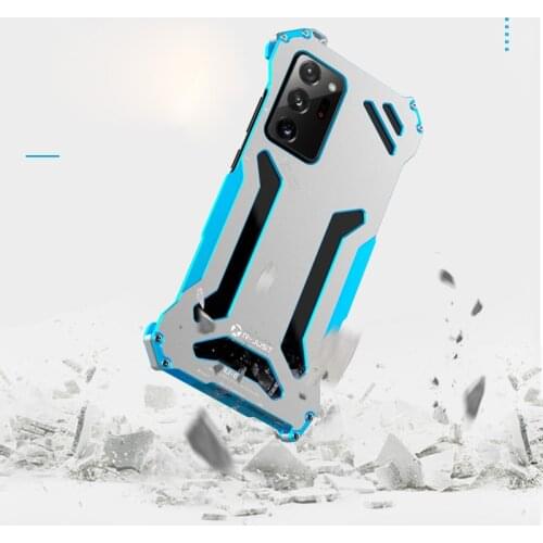 R-JUST Gundam Metal Bumper Case For SAMSUNG Galaxy NOTE 20 Samsung Note 20 Ultra Note 20+ Armor Doom Aluminum Shell Cases