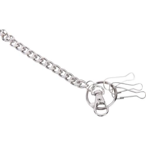 48cm Punk Hip Hop Metal Keychain Men Women Key Wallet Belt Ring Clip Biker Jean Pan Waist Long Chain Jewelry Bag Charm