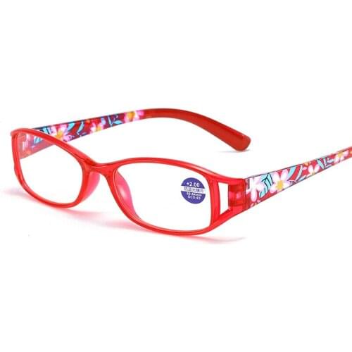 Fashion Flower Frame Anti-blue Light Reading Glasses Women Classic Square Plastic Men Reading Eyeglasses +1.0.+1.5.+2.0