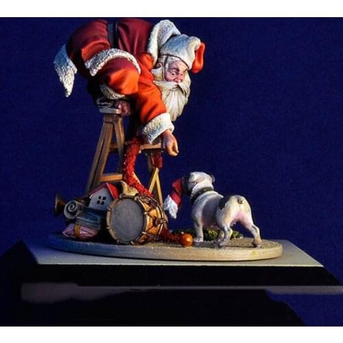 1/32 Resin Figure Building Kit Santa And Dog