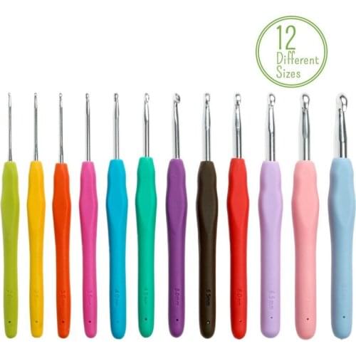 Soft Handle Colorful Crochet Set for Wool Crochet DIY Handmade Pet Sweater Making Household Goods Crochet Aluminum Crochet Set