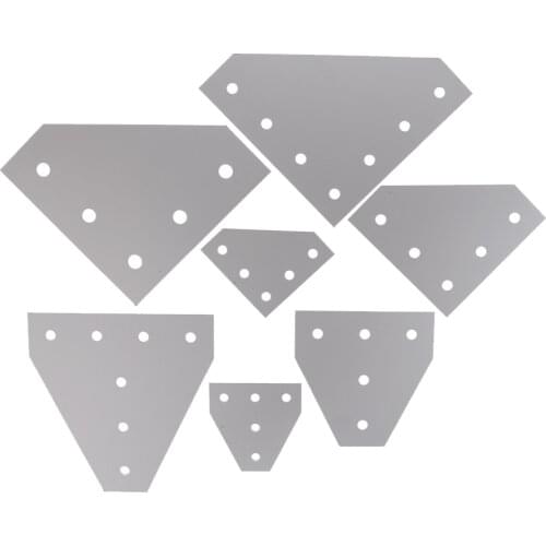 New 6063-T6 Joint Board Plate Corner Angle Bracket Connection Joint Strip for Aluminum Profile 2020 3030 4040 with 5/7 holes