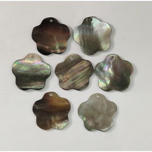 Charm Plum Shape Freshwater Shell Beads Single Hole Small Pendant Necklace Earrings Bracelet Ornaments Wholesale Pendant 17mm