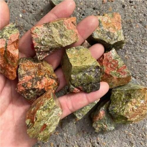Wholesale natural unakite jasper gemstone rough stone quartz raw healing crystals for decoration