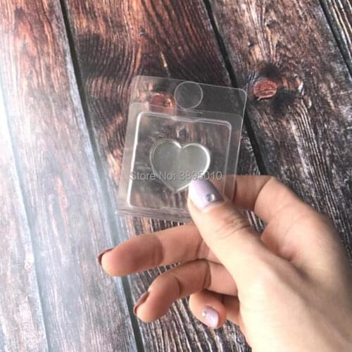 Heart Shape Transparent plastic folding Cosmetic box Plastic DIY lipstick/Eye shadow box DIY tool F436