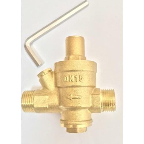 G1/2" Male Thread High Temperature Adjustable Pressure Reducing Valve without Pressure Gauge made of Brass H59