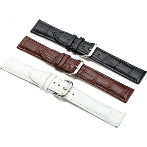 Women Mens Watchbands Unisex Faux Leather Watch Strap Buckle Band Black Brown White High Quality Wrist Belt Bracelet Accessory
