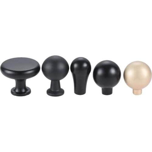 Black/Golden Mini Knob Metal Cabinet Door Handle Small Pull Kitchen Bathroom Drawer Round Oval Filled Circle shape with screw