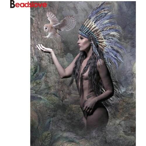 Needlework Diamond Painting Indian Woman Diamond Embroidery All Drill Rhinestone Mosaic Picture hobby gift diy photo custom