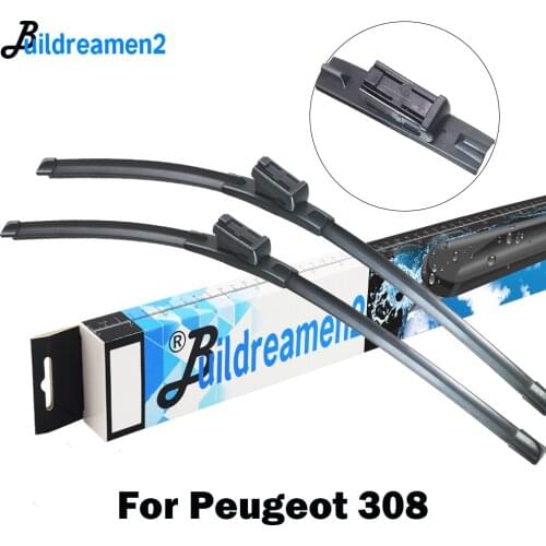 Buildreamen2 For Peugeot 308 SW Hatchback Coupe Car Wiper Blade Auto Rubber Windscreen Wiper