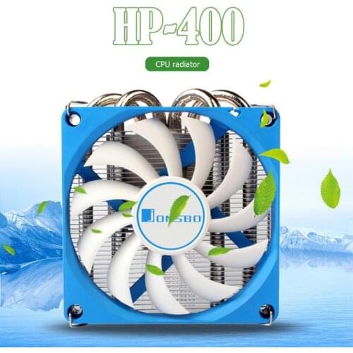 Jonsbo HP-400 CPU Cooling Fan 4 Heat Pipes Radiator for HTPC Case All-In-One Computer Ultra-Thin 4Pin PWM CPU Cooler Cooling Fan