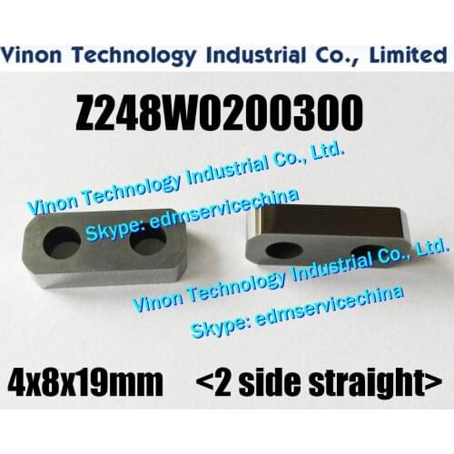 Z248W0200300 Power Feed Contact Upper (2 sides straight type) 4x8x19mm Z248W0/200300 Upper Energizing Plate for Makino SP43.SP64