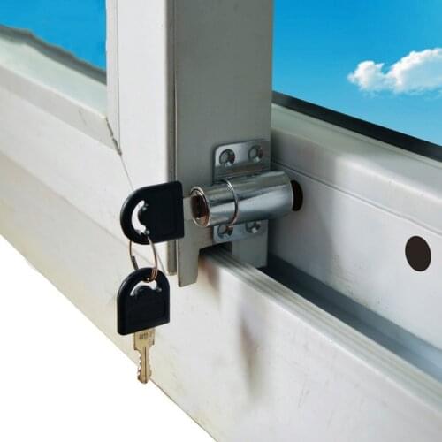 High quality Sliding Window door safety lock Child Baby Kids Security Anti-theft Locking Pin With Key Stopper Zinc Home hardware