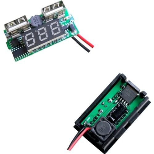 48V to 5V Dual USB Mobile Phone Charger Module 24V Car Electric Vehicle Battery Voltage Battery Indicator Meter