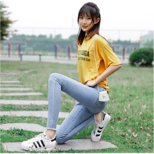 Ladies Summer Elastic Slim Sexy Denim Trousers with Belt High Quality Denim Jeans Women High Waist Stretch Skinny Pencil Pants