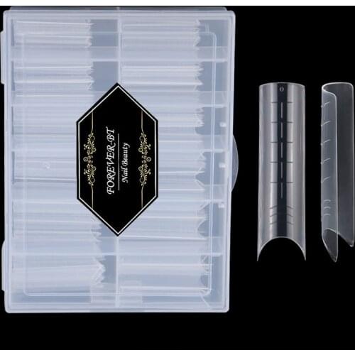 120/60PCS Dual Form Nail System Russian Almond Full Cover DIY Nails Quick Building Mold For Poly Nail Art UV Gel Extend Mold