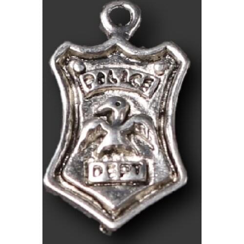 15pcs Mix Silver Plated Mini Hip-hop Style Police Badge Pendants DIY Charms Bracelet Jewelry Crafts Making A1600