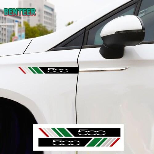 2pcs car rearview mirrow sticker car body sticker for fiat 500 500x 500l