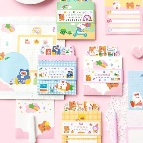 20set/lot Memo Pads Sticky Notes Happy Rolling Heart Combo Paper diary Scrapbooking Stickers Office School stationery Notepad