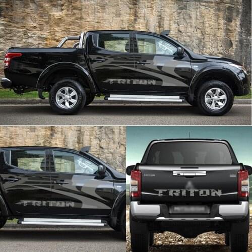 Car accessories 3 pieces car body 、tail door Personalized graphic Vinyl car sticker fit for mitshibish l200 triton 2015-2019
