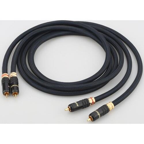 Audiocrast A10 Pair Rca Cable Top Grade Silver Plated RCA Male to Male Cable